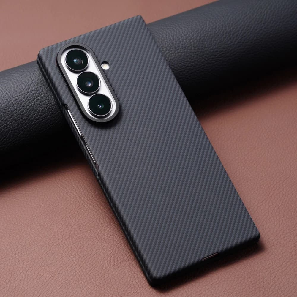 Ultra Thin Carbon Fiber For MagSafe Case For Samsung Galaxy Z Fold 7 6 5 4 8 Wireless Charging Screen Glass Film Hard Back Cover