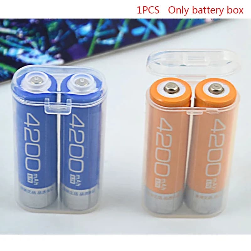 1PC 18650 Batteria Portatile Impermeabile Trasparente Supporto Scatola di Immagazzinaggio Custodia di Plastica Trasparente per 2 Sezioni 18650 All'ingrosso