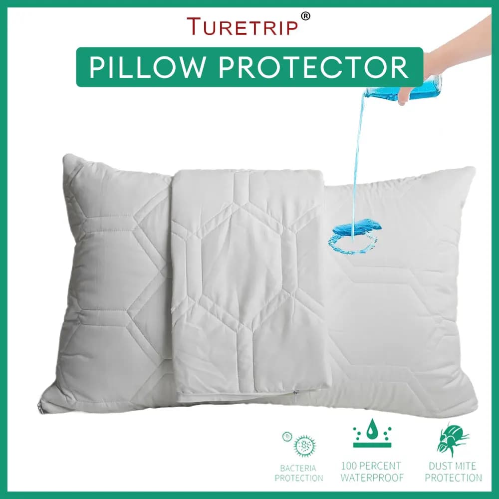 Zippered thick pillow cover Waterproof pillow cover Soft and breathable bed
