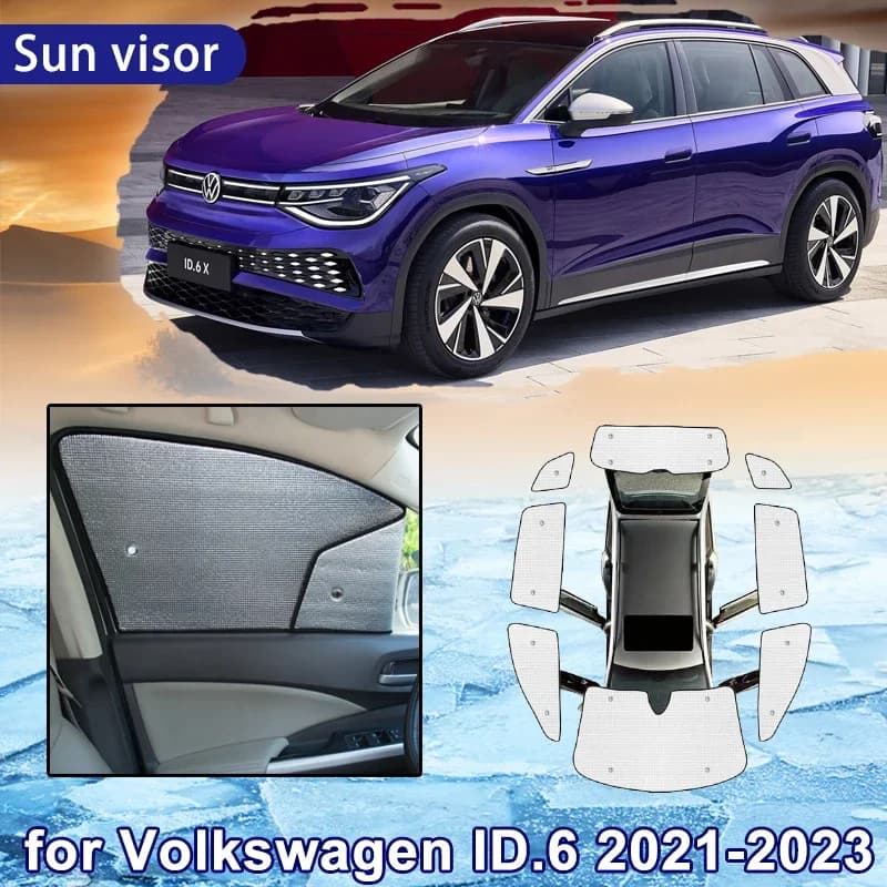 Auto Parasole per Volkswagen VW ID.6 ID 6 ID6 2023 2022 2021 Copertura Completa Parasole Parabrezza Anti-UV Auto Lati Finestra Visiere