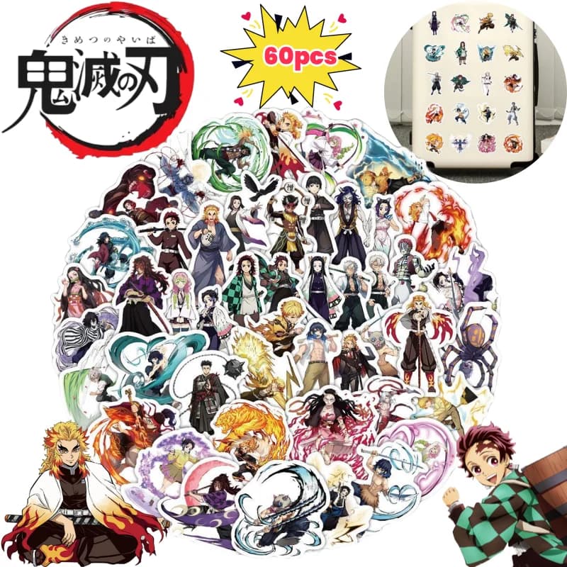 Demon Slayer Kochou Shinobu Rengoku Kyoujurou Tanjiro Kamado adesivo creativo adesivi impermeabili desktop per notebook di alto valore