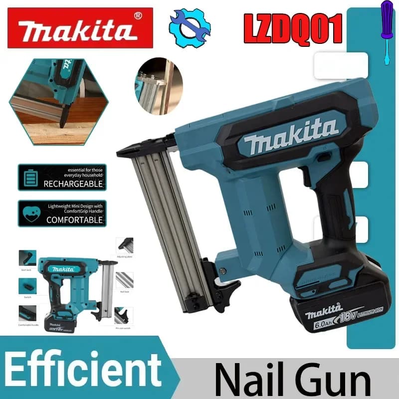 Pistola per Chiodi Diritti Makita F30, Chiodatrice Elettrica a Impatto Senza Fili, Utensile per Carpenteria Compatibile con Batteria Makita 18V