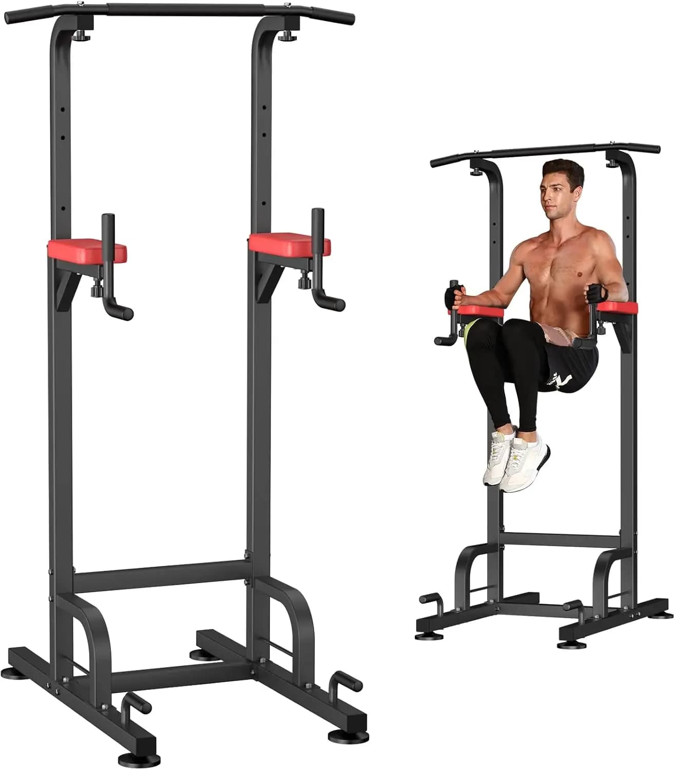 Pull Up Bar Free Standing Power Tower for Home Gym | Dip Station Pull Up Station, Multi-Function Home Fitness Equipment for Pull