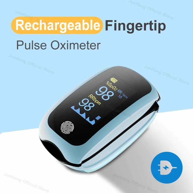 JUSTLANG Refill SpO2 finger pulse monitor Oxygen saturation monitor in the blood with medical heart rate meter