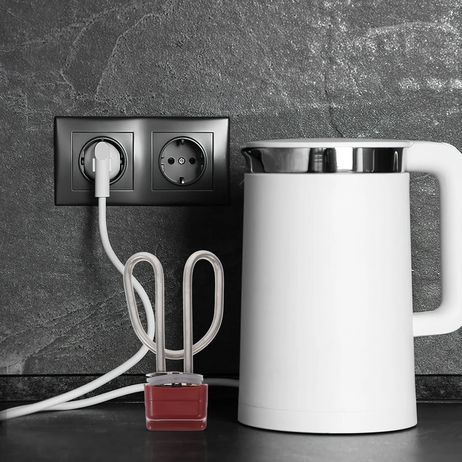 Elemento Riscaldante di Ricambio per Bollitore Elettrico 1500W, Protezione da Ebollizione a Secco, Riscaldamento Rapido, Alta Resistenza alle Temperature per Teiera e Acqua