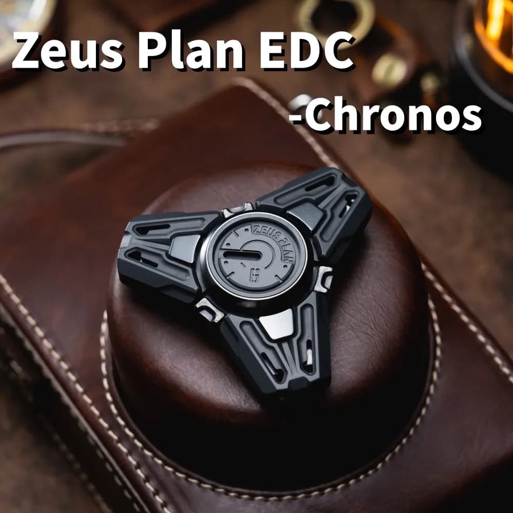 Zeus Plan EDC Chronos Fidget Spinner Zirconio Chiodo aperto Gyro Fidget Giocattoli per adulti Scrivania da ufficio Giocattolo antistress