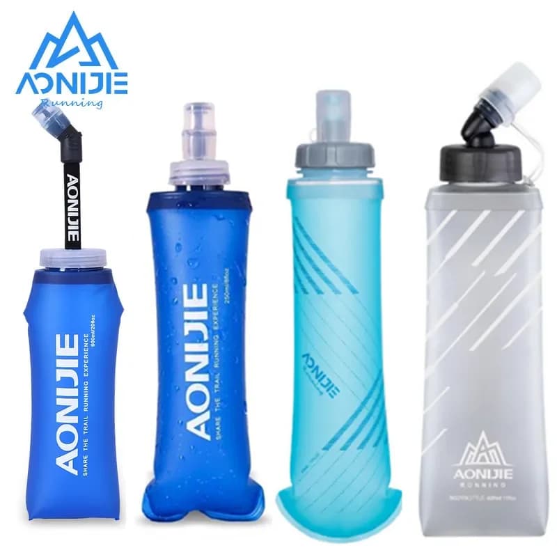 AONIJIE SD10 250ml 500ml SD13 Boccetta morbida Paglia pieghevole Bottiglia d'acqua pieghevole TPU gratuito per la corsa Idratazione Marsupio Gilet