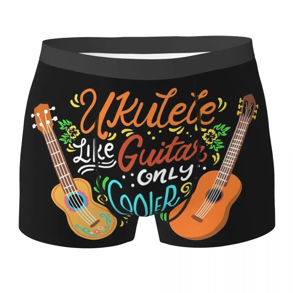 Boxer Underpants Shorts Ukulele Like Guitar Only Cooler Music Musician Panties Intimo morbido da uomo per uomo, regalo per fidanzato
