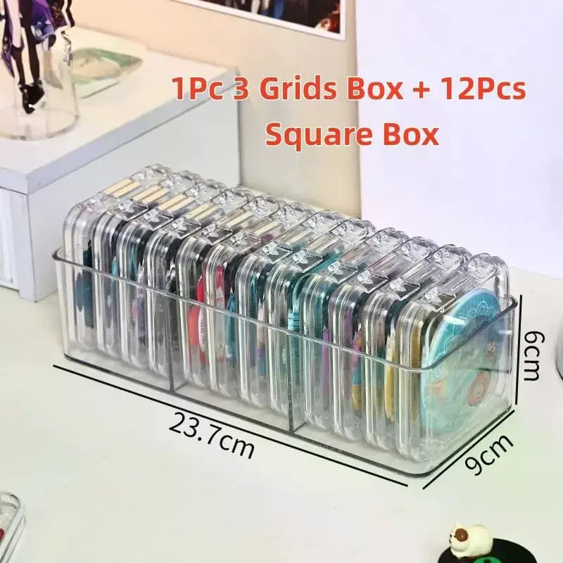 Portable Nail Box Set Clear Nail Art Box Jewelry Box Small Jewelry Storage Box For Nail Jewelry Wearing False Nails For Storage