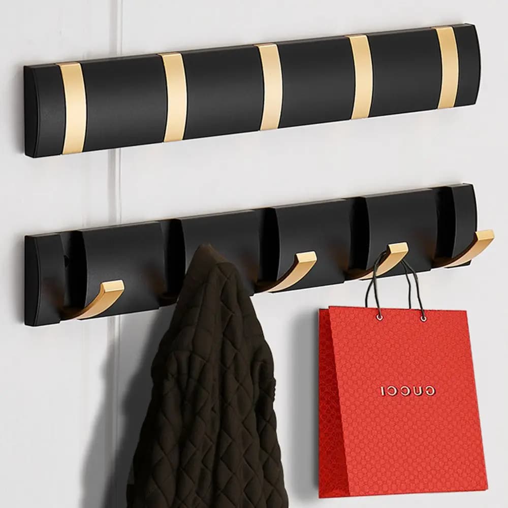 Aluminum Bathroom Accessories for Bathroom Back Door Installation without Nails Clothes Hanger
