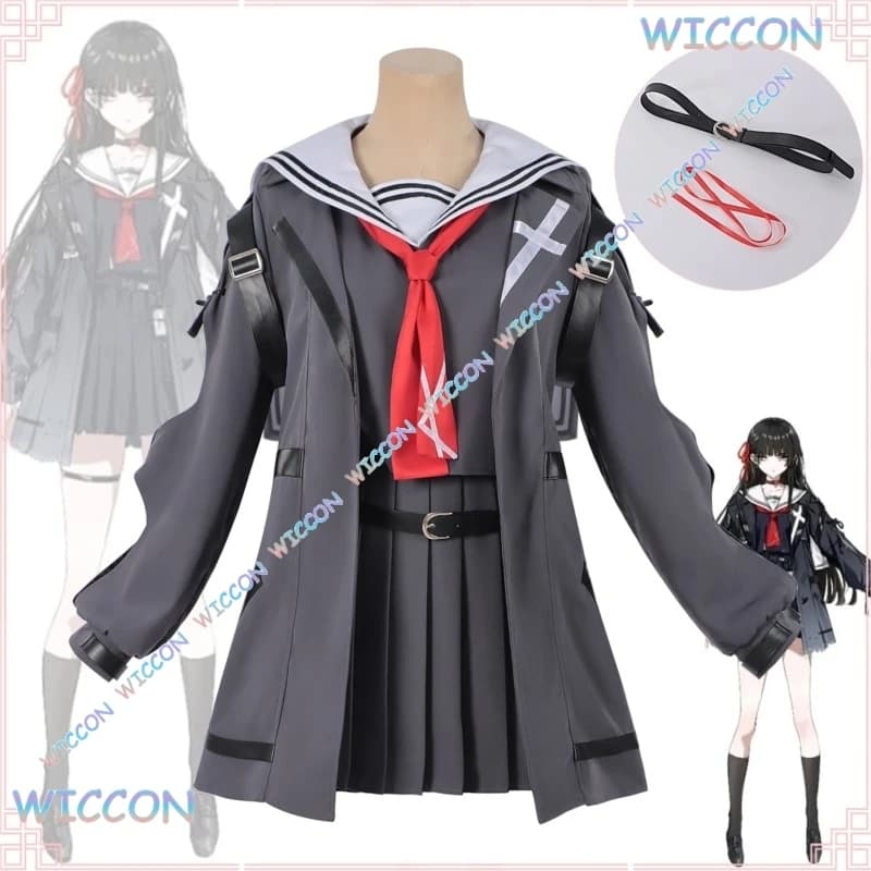 Youkoo/Wuthering Waves Chisa Costume Cosplay Set per le donne Uniforme scolastica Jk Gonna Outfit Halloween Kawaii Natale
