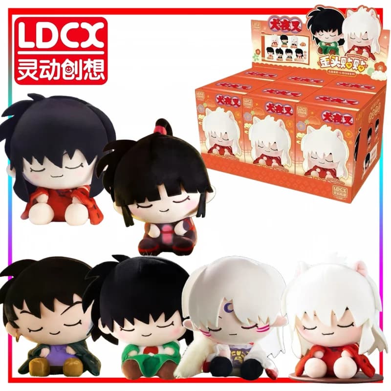 Inuyasha Tilt-head Plush Figurine Cartoon Kikyo Blind Box Desktop Collectible Holiday Gift Trendy Toy Figure Anime Merchandise