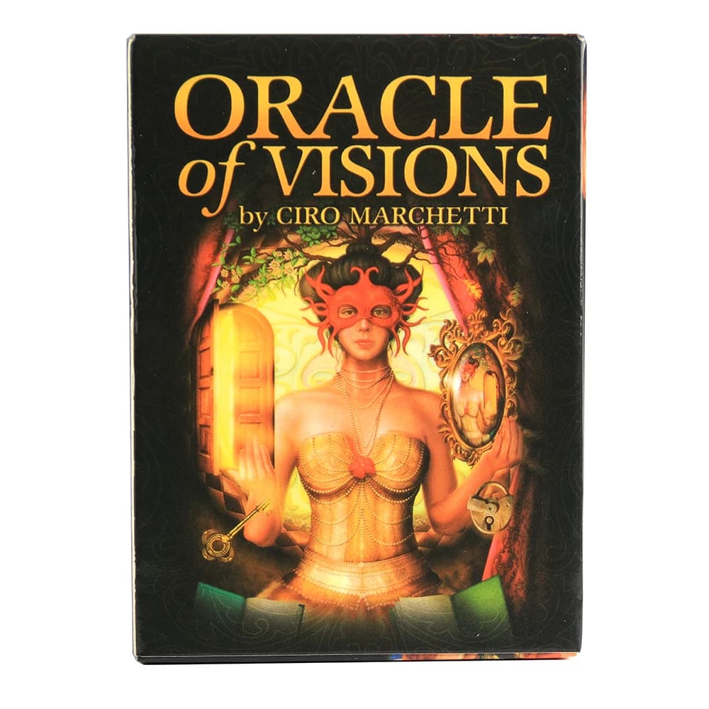 Mazzo Oracle of Visions di Ciro Marchetti Carte da divinazione di ispirazione vittoriana e guida illustrata Set di 52 carte per Intuiti