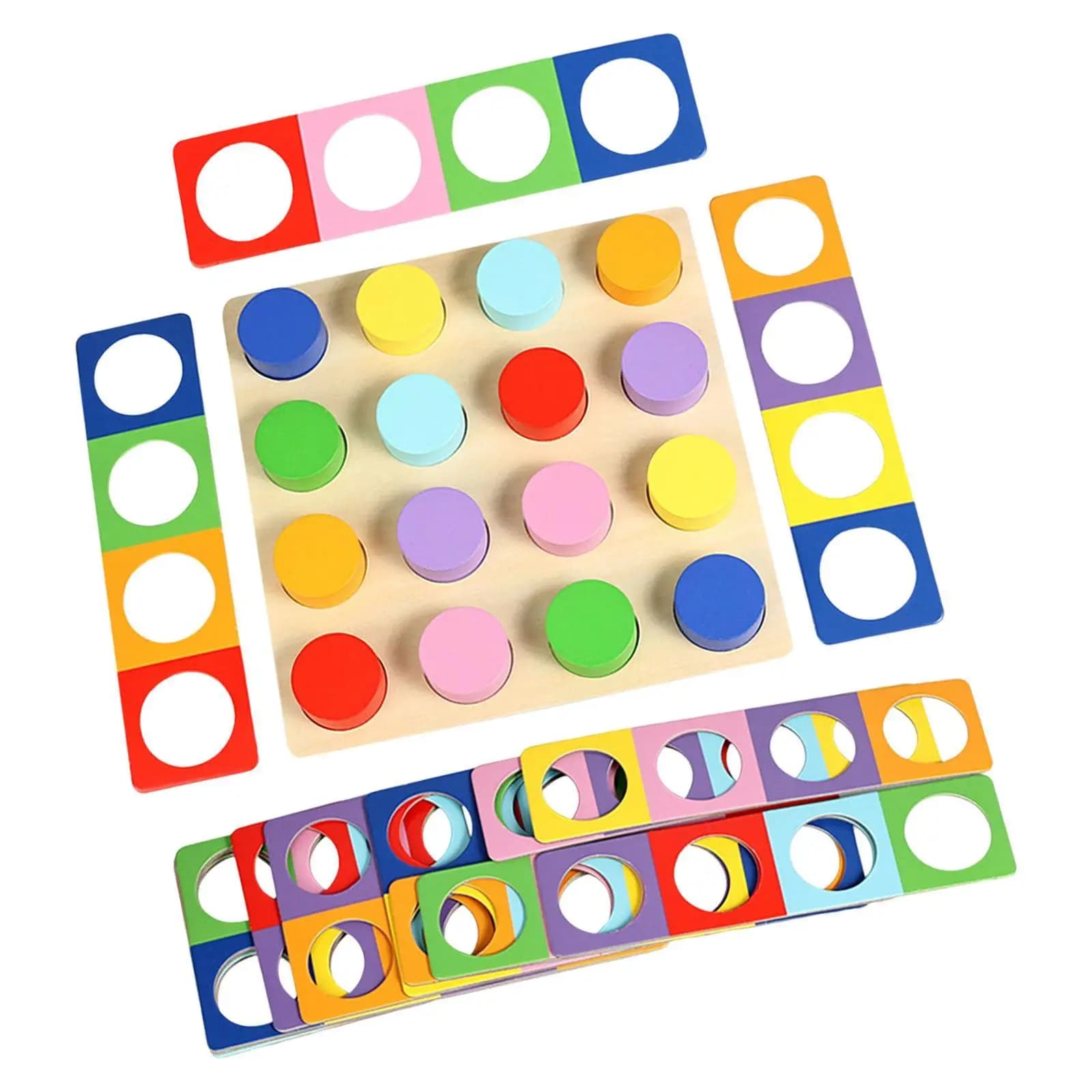 Tavola per l'ordinamento dei colori, giochi da tavolo per lo sviluppo cognitivo, giocattoli per l'apprendimento precoce, attività per lo sviluppo della motricità fine per bambini di età superiore a 1 anno