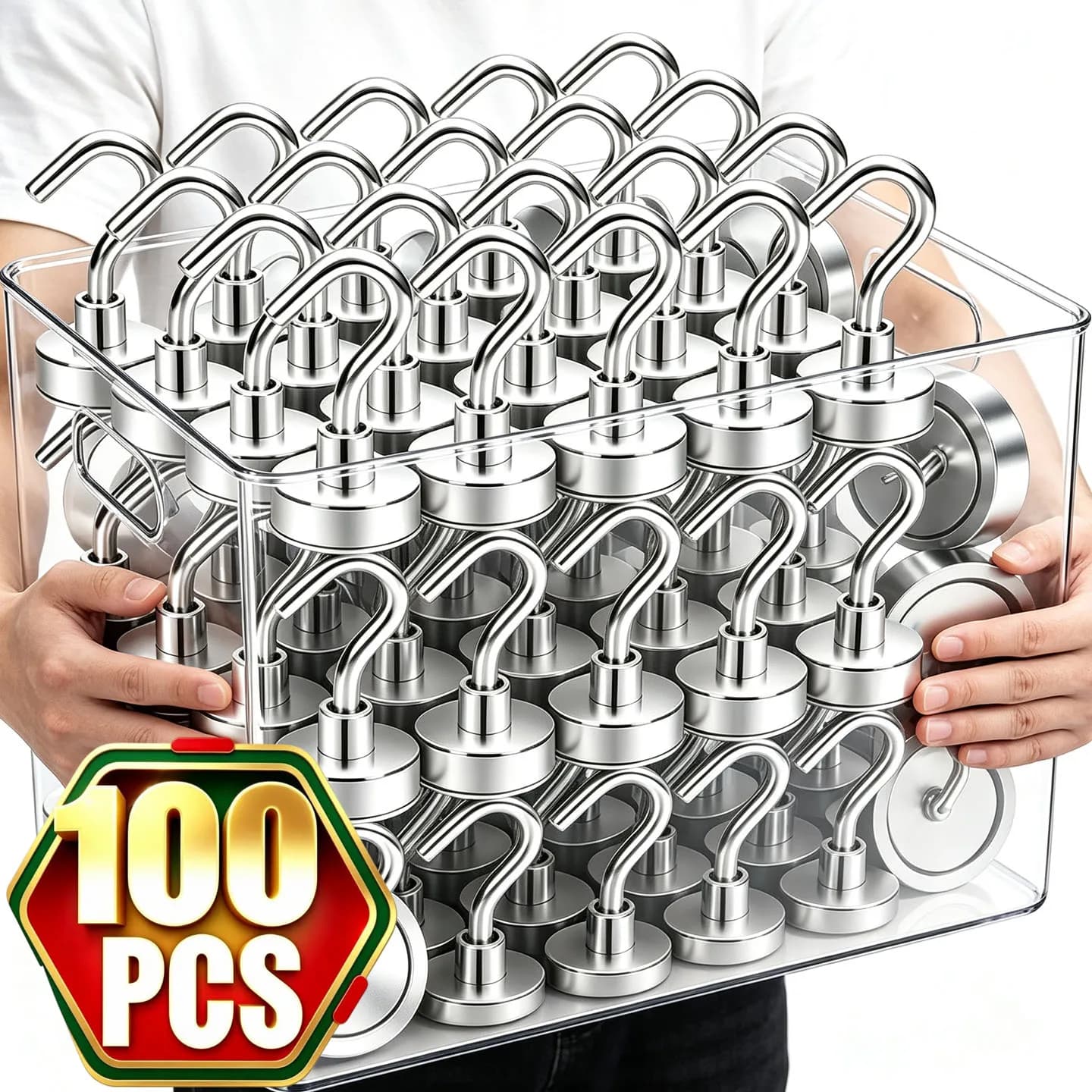 Heavy Duty Strong Magnet Hooks Strong Rare Earth Neodymium Hanging Magnet Hook Magnetic Hanger Magnetic Storage Holder