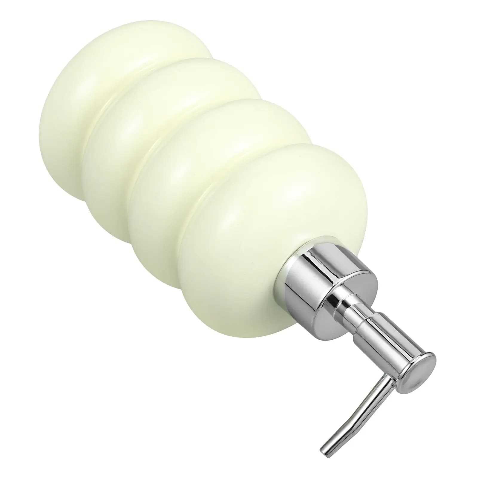 Ceramic Soap Dispenser Refillable Press Pump Bottle for Hand Soap Lotion Shampoo Liquid Shower Gel Elegant Modern Decorative