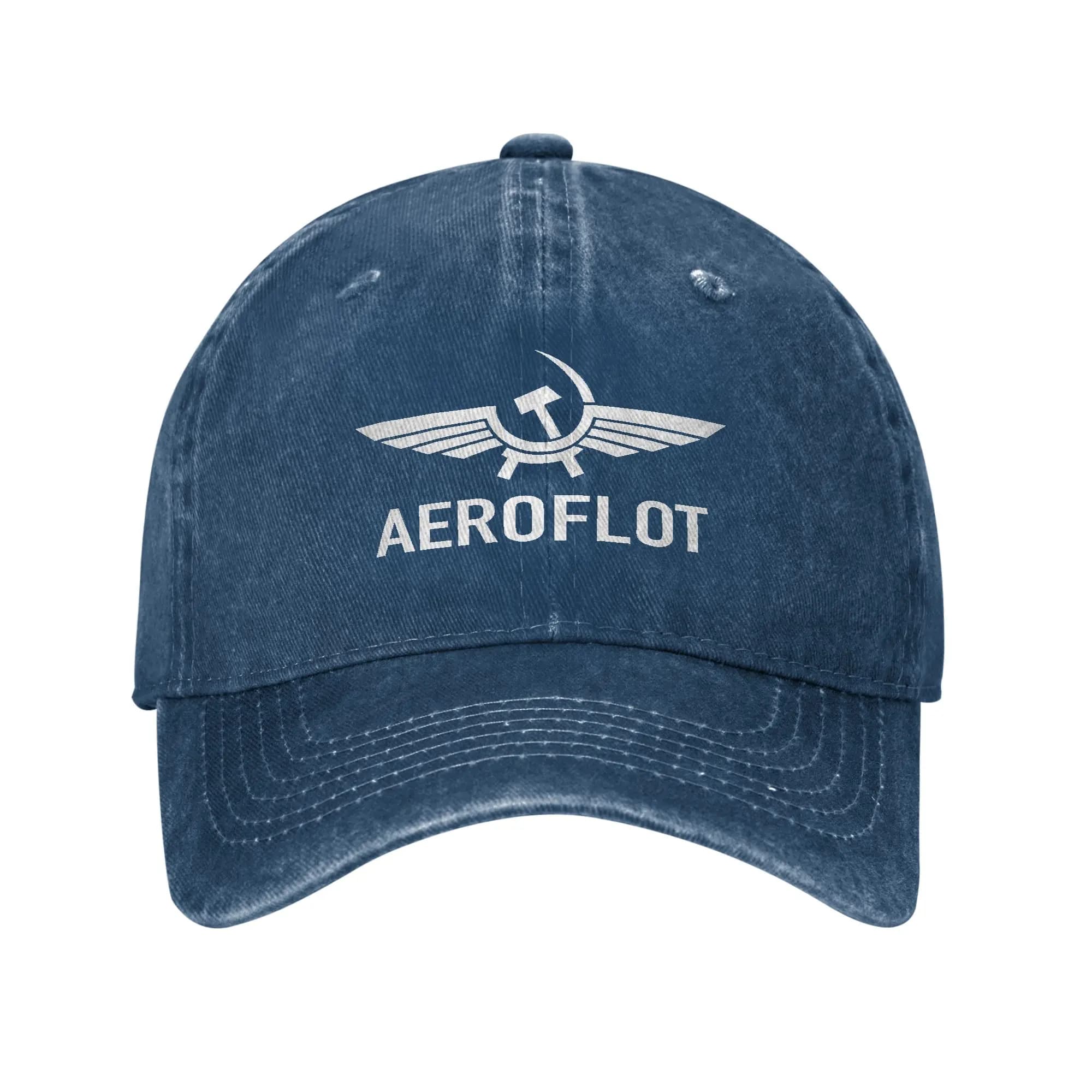 Cappellino da Baseball Casual con Simbolo Aeroflot per Appassionati di Aviazione, Cappello Trucker Estivo, Cappelli Hip Hop da Esterno in Vendita, Unisex per Adolescenti