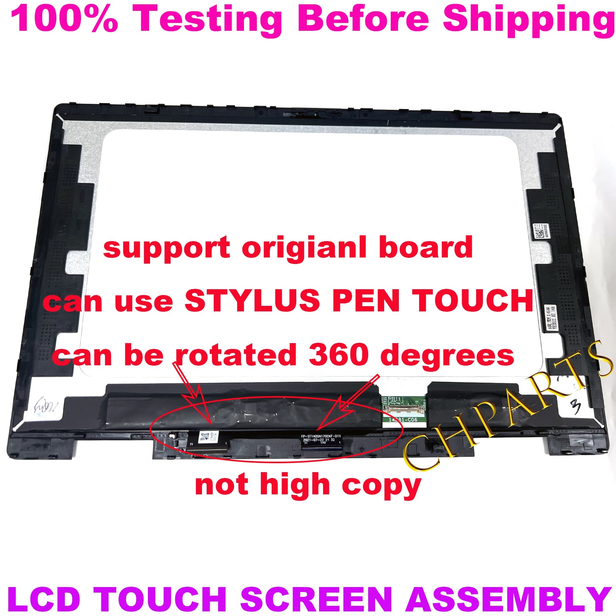 N09468-001 14 "Per hp Pavilion x360 14 EK 14-ek 2-in-1 Laptop Lcd Touch Screen Assemblea di ricambio 250 nit 45% NTSC 1920*1080