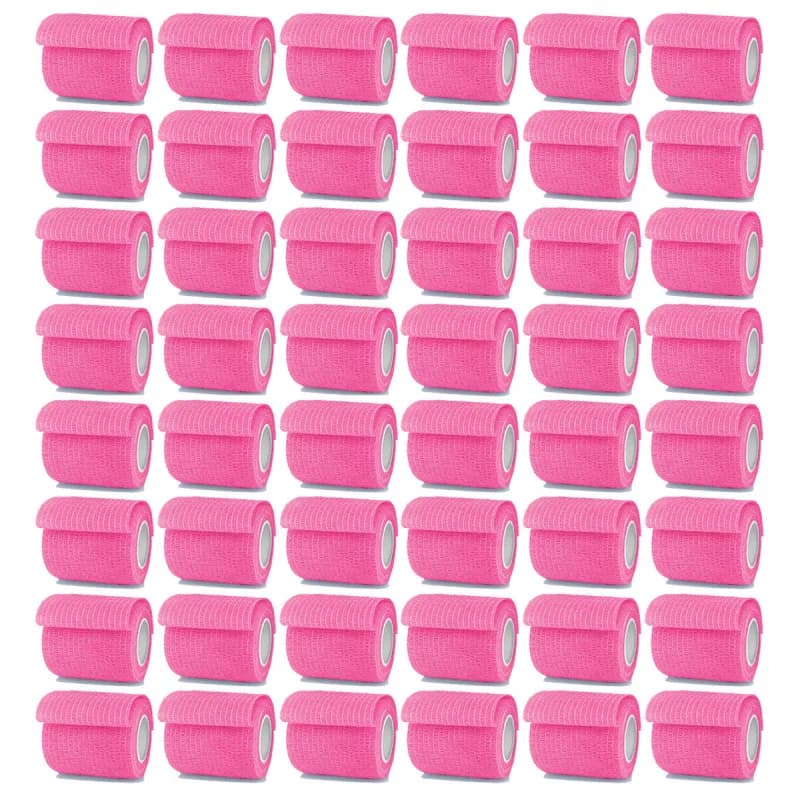 6/48 Pz 4.8 m Rosa Brillante Sport Benda Elastica Autoadesiva Wrap Elastoplast Tape for Ginocchio Support Pad Caviglia Palmo