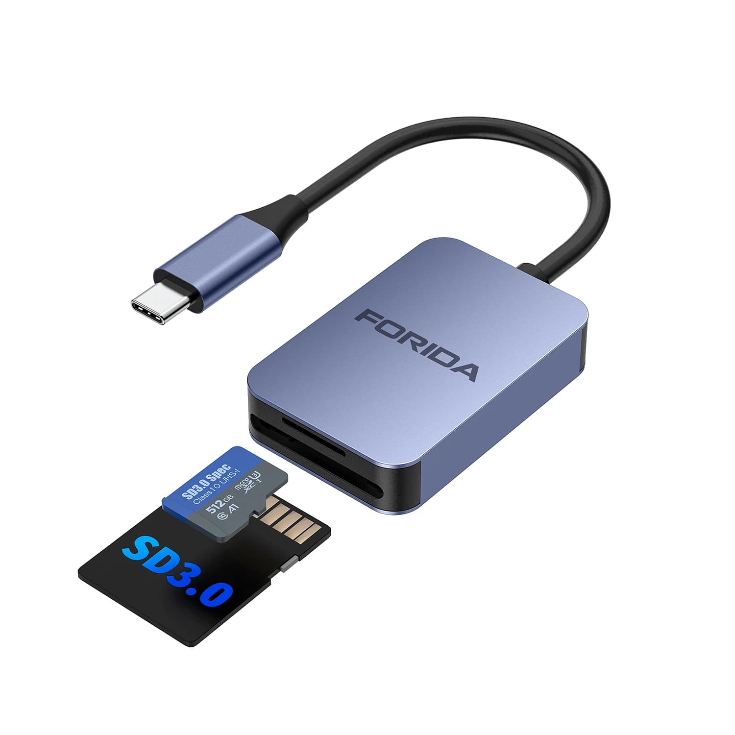 FORIDA Card Reader SD3.0 175MB/s USB-C a SD MicroSD TF Adattatore per scheda di memoria per laptop Telefono Macbook Windows MacOS
