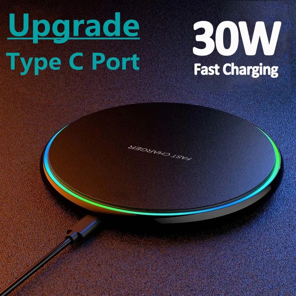 Caricabatterie wireless da 30 W per iPhone 15 14 13 12 X Pro Max Dock station per ricarica rapida a induzione per Samsung S23 S22 Xiaomi Huawei