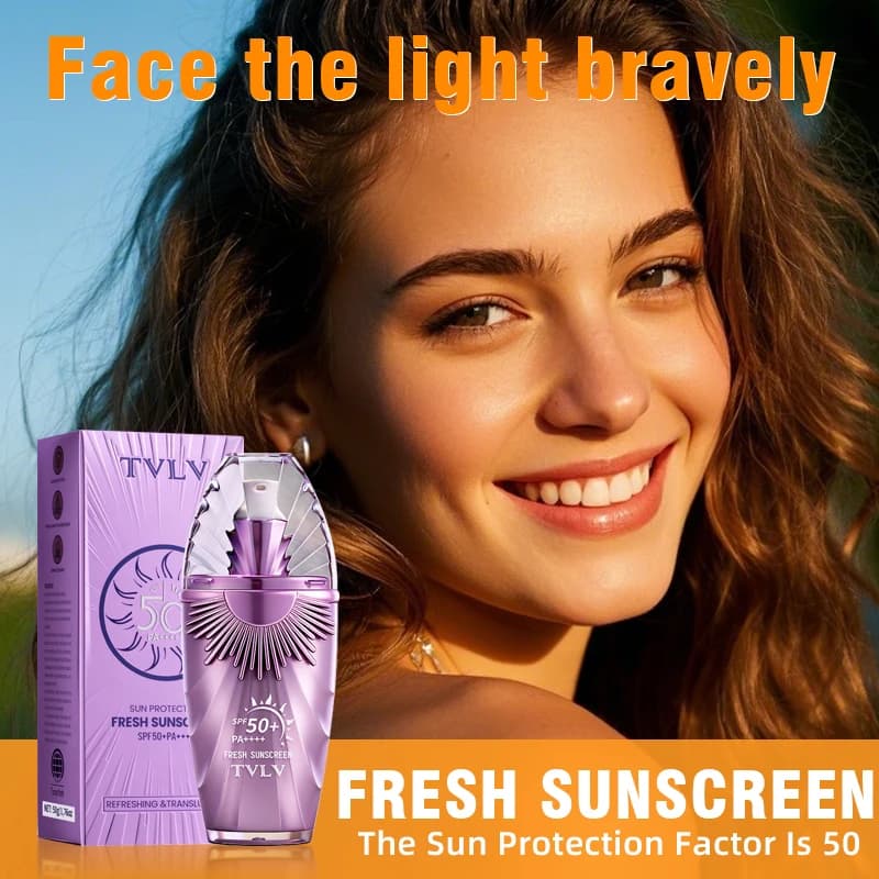 Crema solare isolante TVLV SPF 50+, alta protezione, rinfrescante e non grassa, adatta per viso e corpo