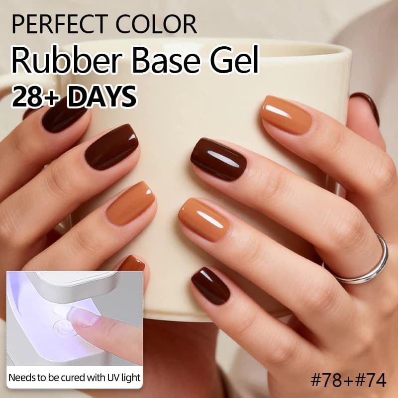 Gel Base in Gomma 12 Colori, Rinforzante per Unghie, Base Coat UV Curabile, Smalto Gel Soak Off per Unghie da Salone 8ml