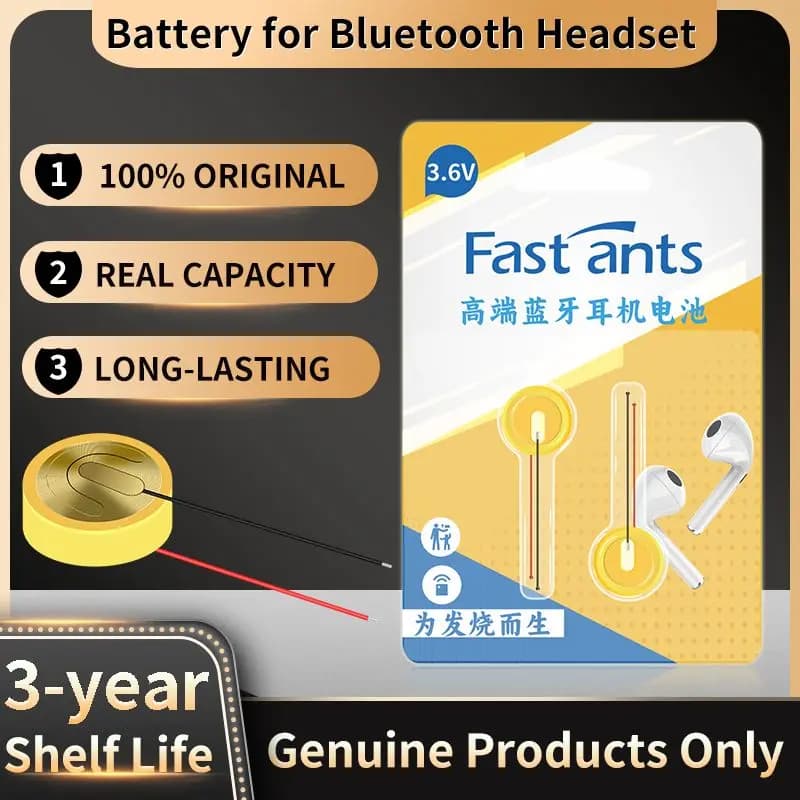 Batteria al litio ricaricabile LIR1654 CP1654 ICR1654 3.7V con caricabatterie per auricolari TWS, smartwatch e piccoli dispositivi elettronici