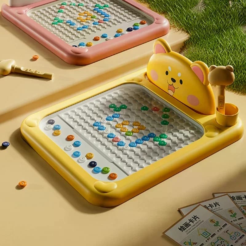 1 Set Children's Educational Toy Fun Magnetic Pen Drawing Board With Magnet Beads And Magnetic Pen