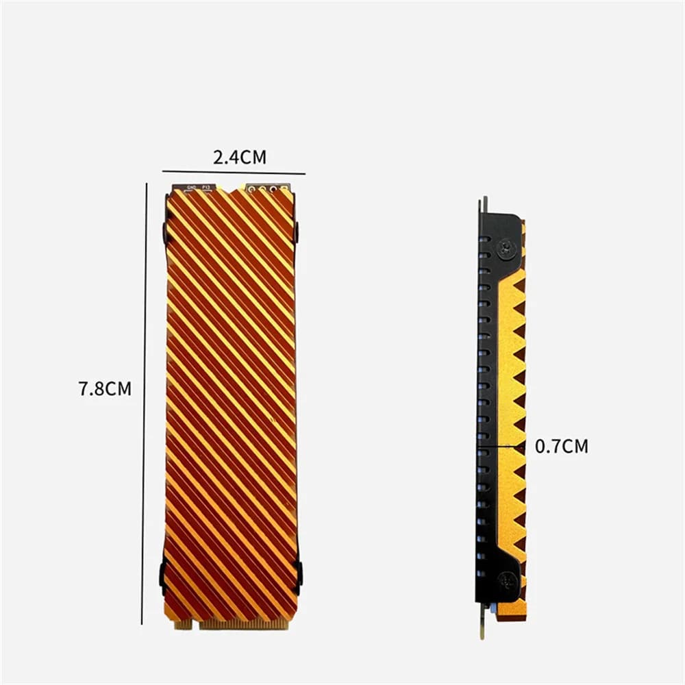 1 set pinna di raffreddamento in lega M.2 SSD coperchio dell'alloggiamento di raffreddamento protocollo NVMe dissipatore di calore SSD 2280 custodia di raffreddamento PS-5 dissipazione del calore