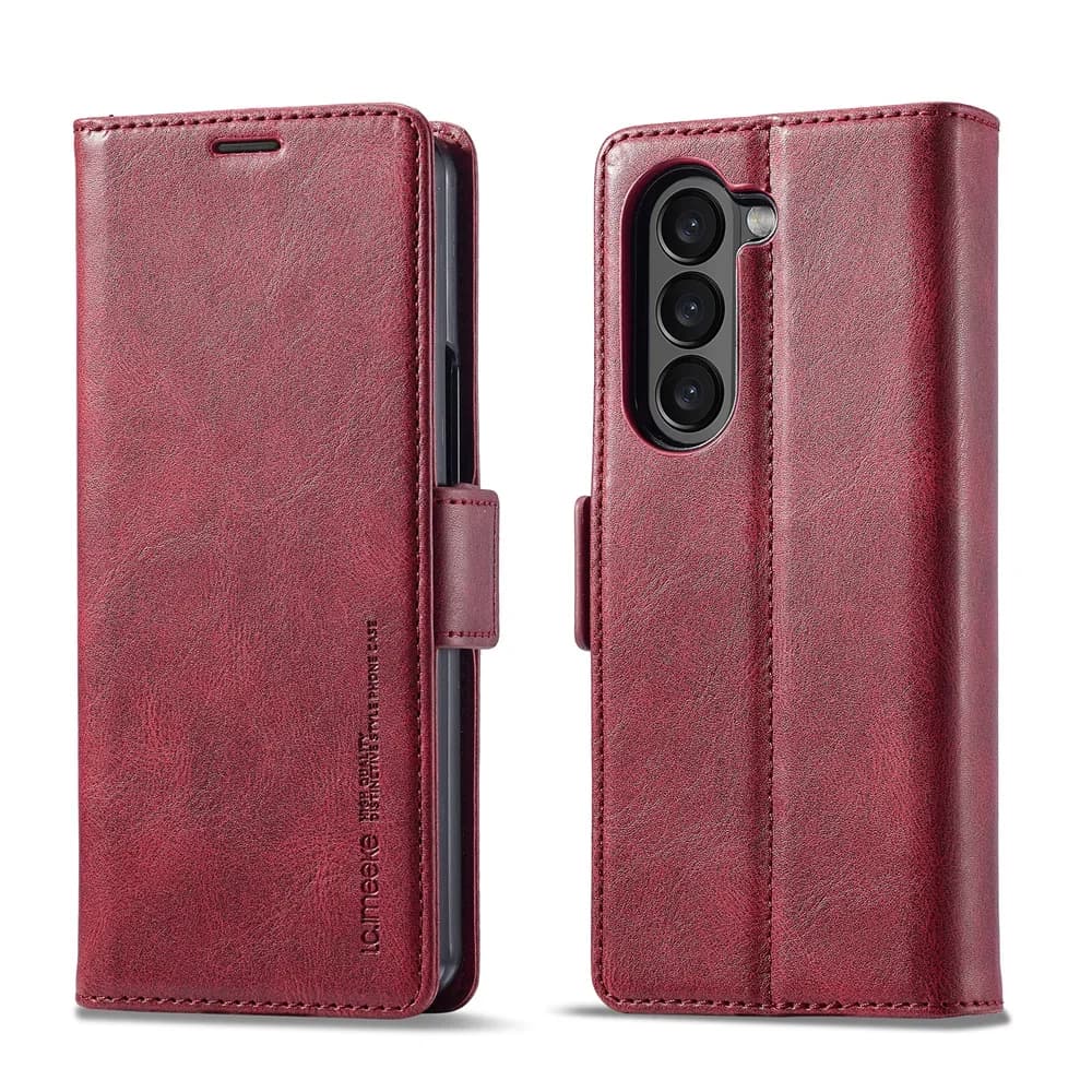 Custodia per telefono a portafoglio con porta carte di credito con blocco RFID per Samsung Galaxy Z Fold 7 6 5 4 3 Fold7 Fold6 Fold5 Fold4 Fold3 5G