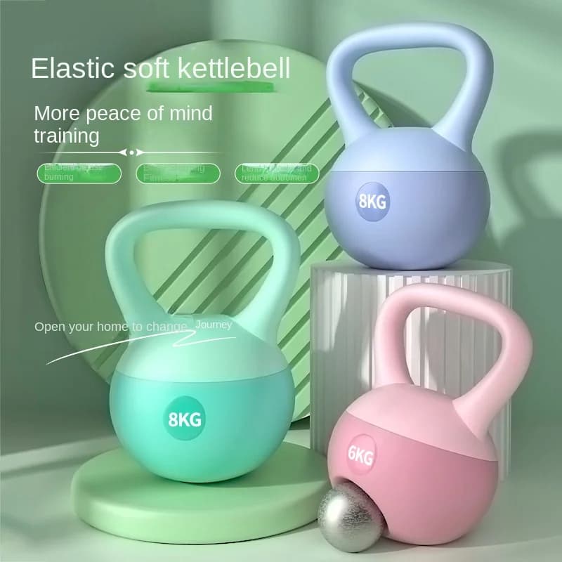 Kettlebell Morbido, Attrezzo per Squat e Sollevamento Fianchi, Unisex, per Uso Domestico, Attrezzatura Sportiva e Fitness Portatile con Suola Morbida