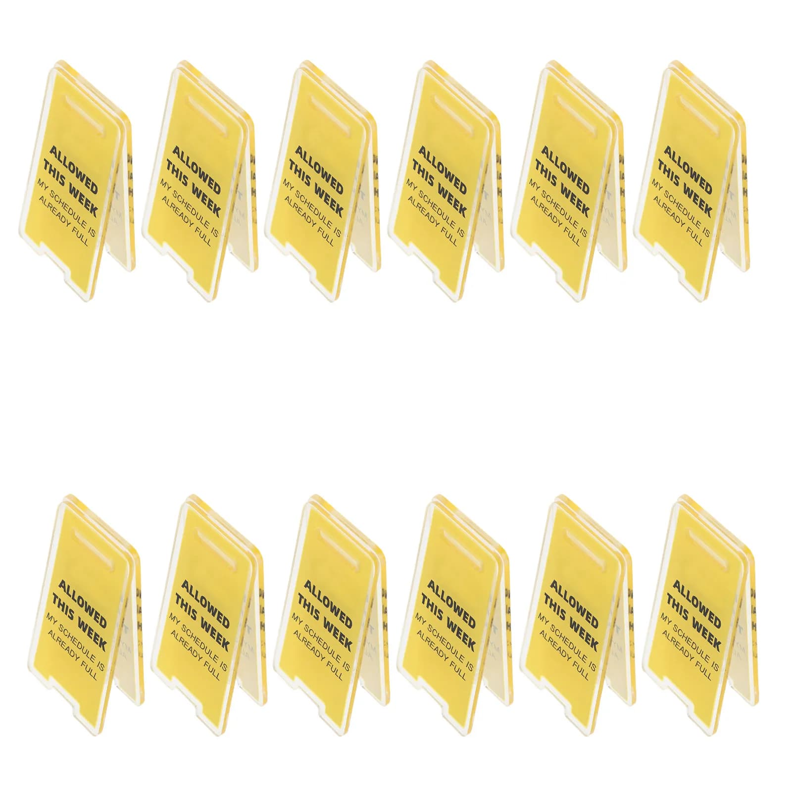 12Pcs Creative Paperclip Memo Holder Desktop Sign Clips Funny Office Desk Decor Note Label Holder for Employees