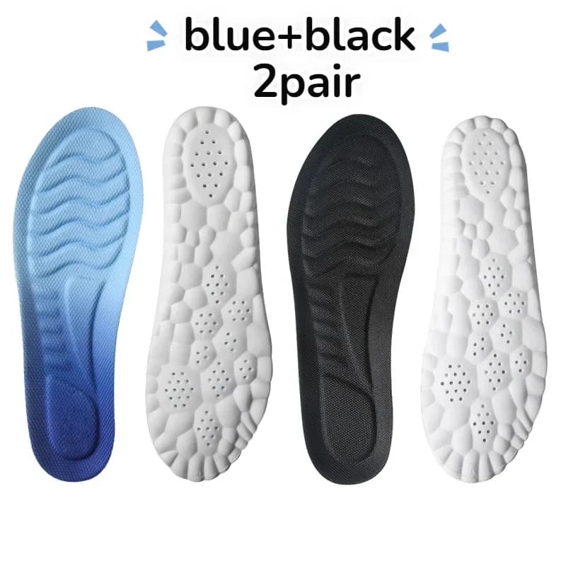 2 pair sports shoes support for arch orthopaedic insert soft racing sole for feet breathable shoe sole for shock absorption