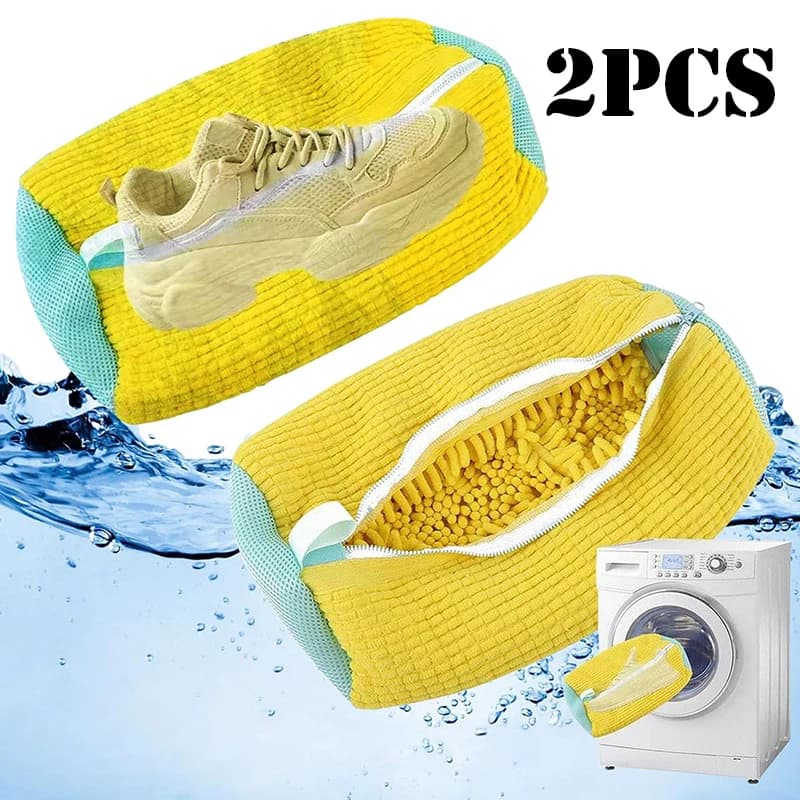 1/2pcs Shoe Cleaning Bag Washer Shoe Washing Bag Washing Pads For Washing Machine Linen Bag for Shoe Wrapping Cleaning Shoe Bag Reusable Shoe Bag for Washing Machine