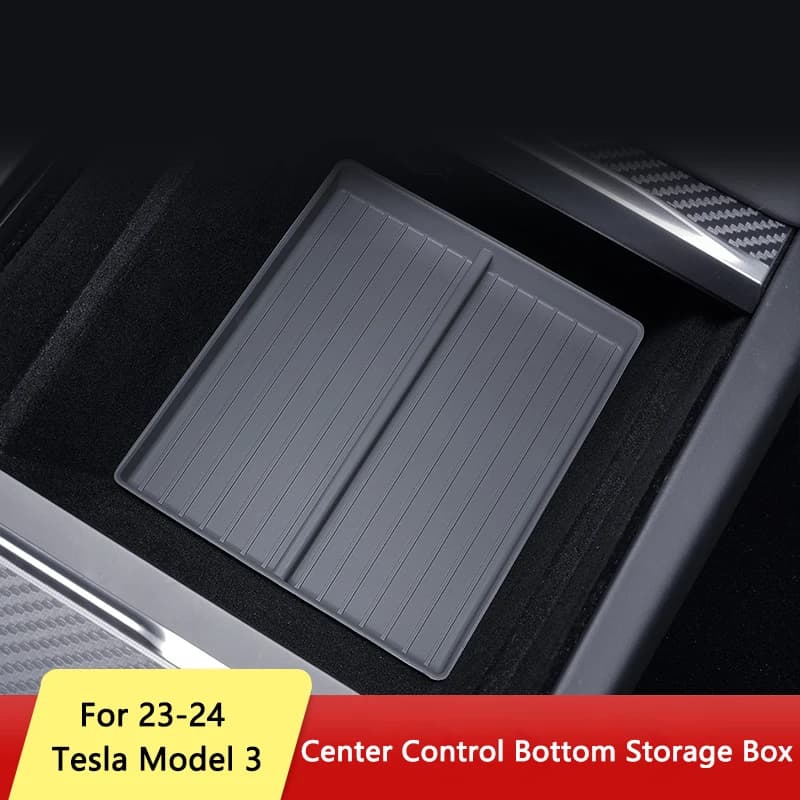 QHCP Auto Scatola di Immagazzinaggio Centrale Bracciolo Inferiore Stoarge Box Organizer Misura Per Tesla Modello 3 Highland 2023-2024 Interiror Accessori