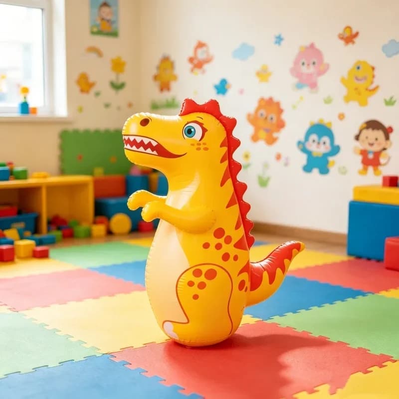 Kids Inflatable Standing Punching Bag Animal Bop Tumbler Toy Practical Game Supply For Beach Outdoor And Daily Entertainment