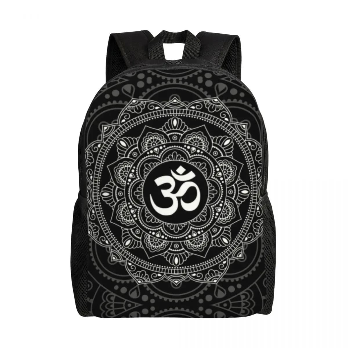 Personalizzato Om Mandala zaino buddismo Aum Yoga meditazione College scuola borse da viaggio donna uomo Bookbag adatto a Laptop da 15 pollici