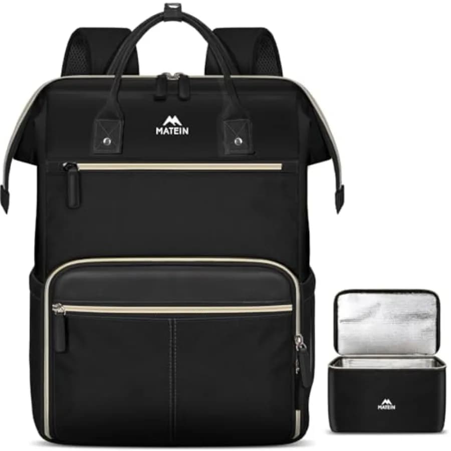 Zaino per il pranzo, Zaino per laptop con scomparto porta pranzo, Zaini da lavoro eleganti per infermieri e insegnanti con scomparto termico, Borsa per la preparazione dei pasti