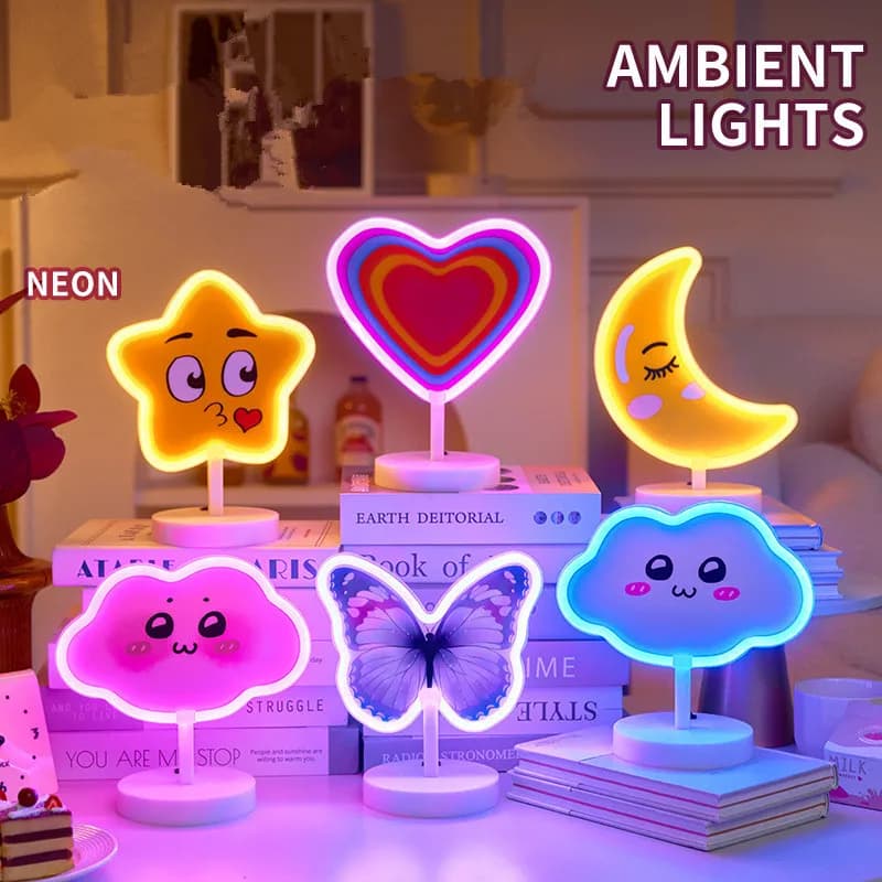 Tiki Heart Neon Sign LED Luce per camera Batteria/USB Alimentato Lampada al neon rosa Luci da tavolo Camera da letto per bambini Luce notturna Regalo Decor 402
