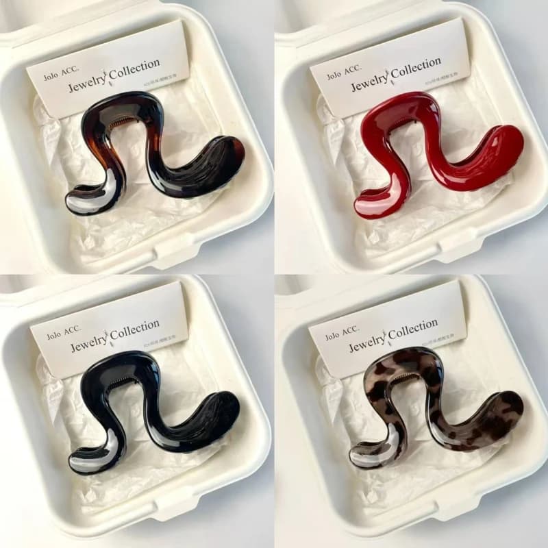 Semplice clip per capelli irregolare Clip per squalo Clip per donna Premium 2025 Nuova forcina per la testa posteriore Accessori per capelli Forcina elegante