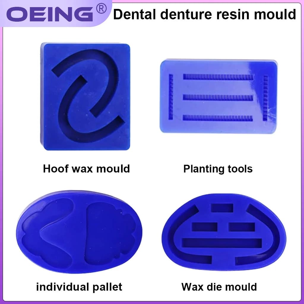 Taglio di cera in silicone dentale Stampo per protesi completa Stampo per vassoio individuale Base da laboratorio Denti di cera dentale Impianto