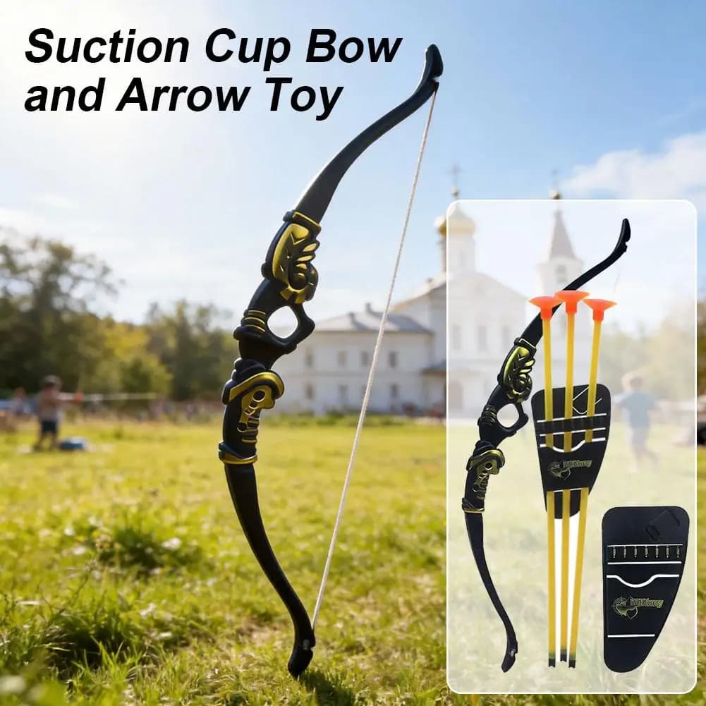 Kids Bow and Arrow Set, LED Light Up Archery Toys Set for Kids with 10 Suction Cup Arrows, Target & Quiver Bow and arrow suction