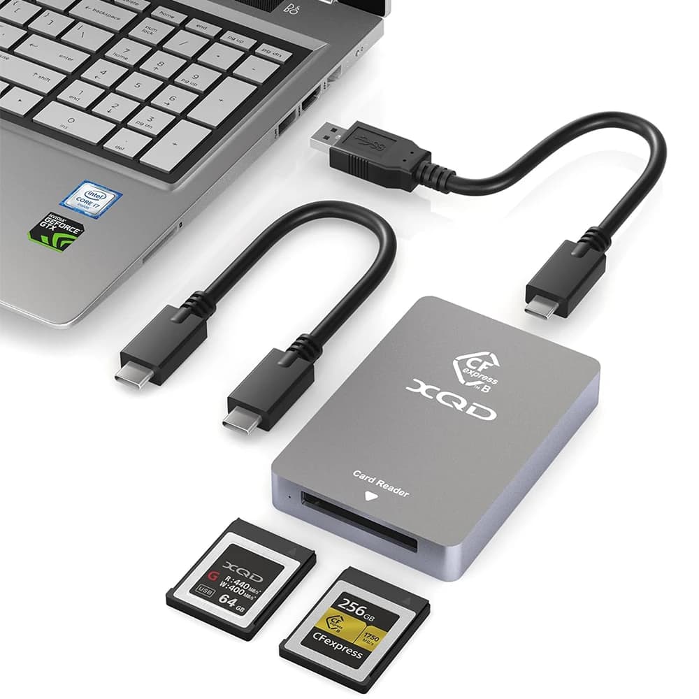 XQD & CFexpress Type B Card Reader USB 3.2 10Gbps CFexpress Memory for CF Express,Sonyy G/M Mark XQD and Lexar 2933x/1400x