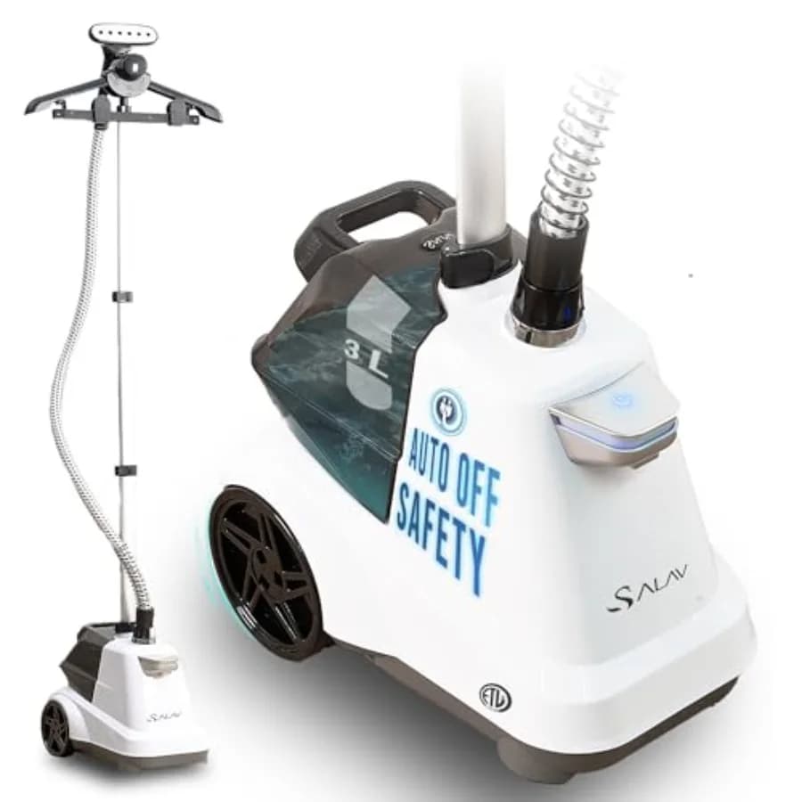 Vaporizzatore per Vestiti Professionale a Vapore con Spegnimento Automatico di Sicurezza, Potenza 1800W, Serbatoio Acqua XL da 3L, 90 Minuti di Autonomia