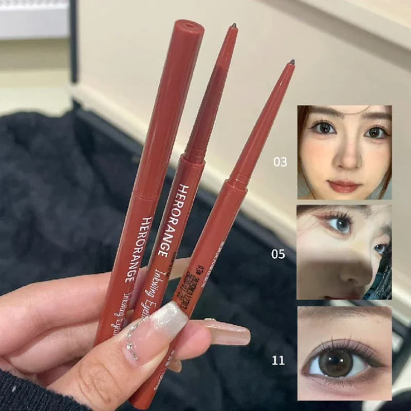 10 Colors Eyeliner Pencil Waterproof Long-Lasting Black Brown Easy Wearing Eyeshadow Contour Stick Lying Silkworm Makeup