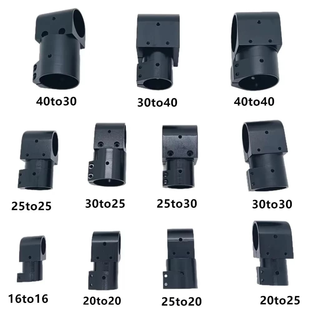 Connection clamp for carbon fiber tube with three-way T coupling for aluminium alloy tripod 16/20/25/30/40mm for UAV landing gear for RC plants