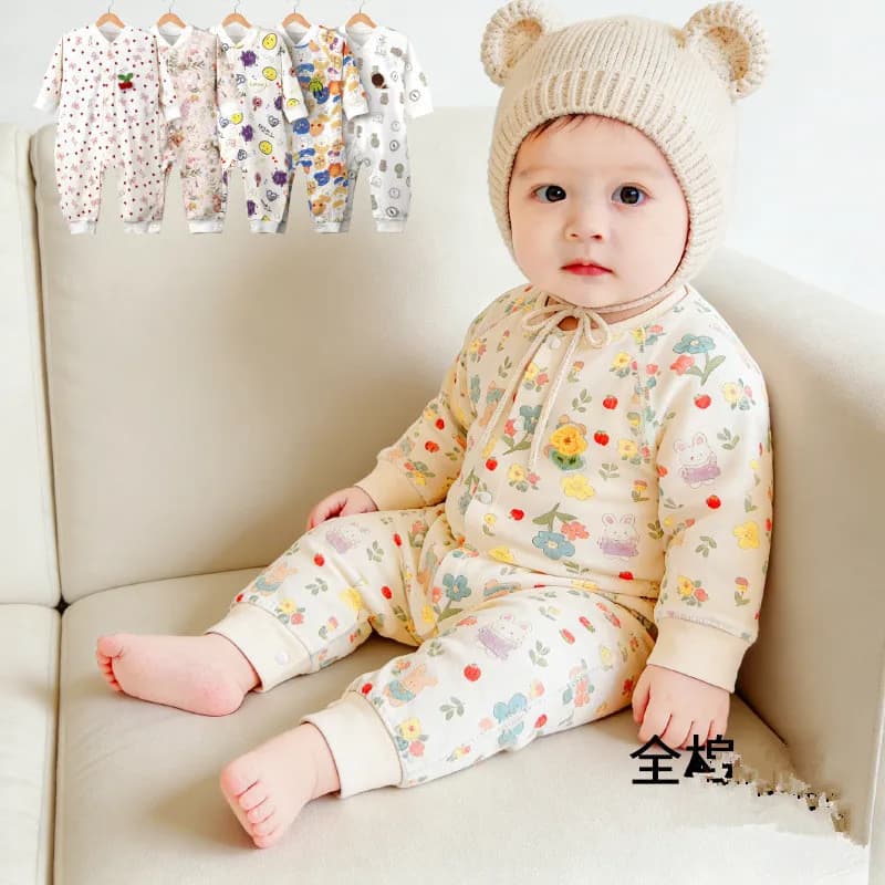 Kids Newborn Spring Autumn Cotton Underwear Newborn Onesie Romper Long Sleeve Loungewear Outfit Bodysuit & One Piece