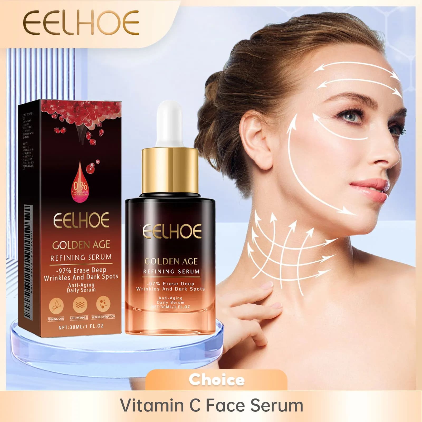 Vitamin C Booster Serum Scratching Skin Lyscia Rugs Lentiggine Removal Skin Rejuvenation Hydrating Face Essence Anti Aging