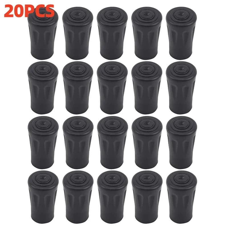 20 pieces trekking poles anti-slip protective cap tip walking stick bearings lower cover light mountaineering buffer